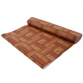 Kuber Industries Wooden Checkered Design PVC Wardrobe Kitchen Drawer Cupboard Cabinet Shelf Mat, Shelf Liner 5 Mtr (Brown) - CTKTC040193